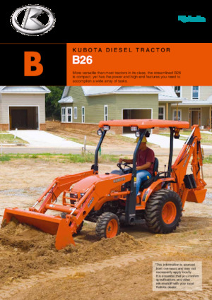 Kompakt kommunális traktorok Kubota B26B