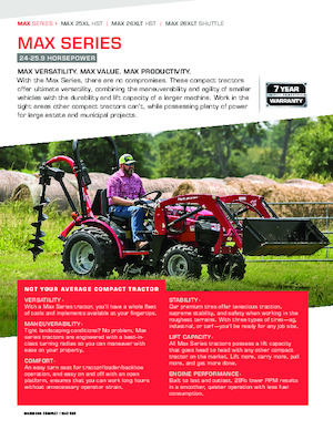 Kompakt kommunális traktorok Mahindra Max 25XL HST