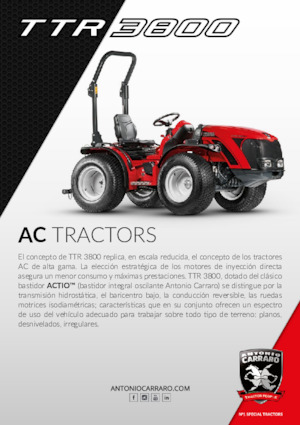 Kompakt kommunális traktorok Carraro TTR 3800 HST