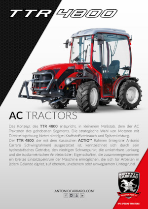 Kompakt kommunális traktorok Carraro TTR 4800 HST
