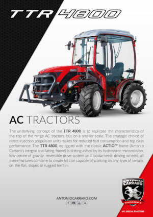 Kompakt kommunális traktorok Carraro TTR 4800 HST