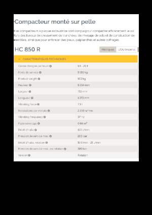 Tömörítők kotrógépekhez Epiroc HC 850 R 