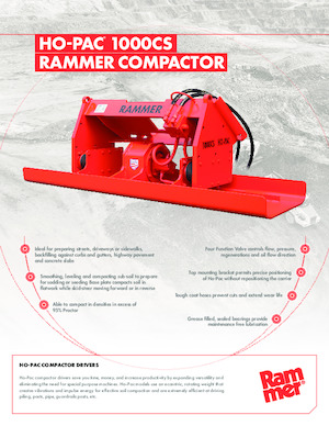 Tömörítők kotrógépekhez Rammer Ho-Pac 1000CS