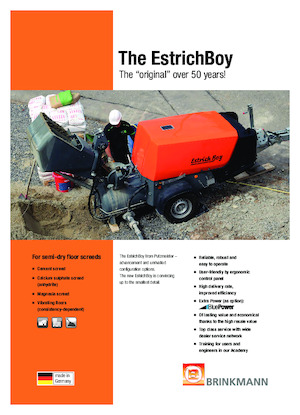 Kompresszoros szállítógépek Brinkmann Estrich Boy EC 350 