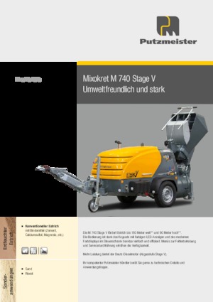 Kompresszoros szállítógépek Putzmeister M 740 DHBS