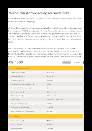 Betontörőgépek Epiroc CB 4500