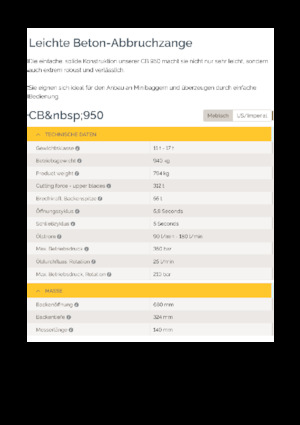 Betontörőgépek Epiroc CB 950