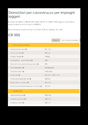 Betontörőgépek Epiroc CB 950