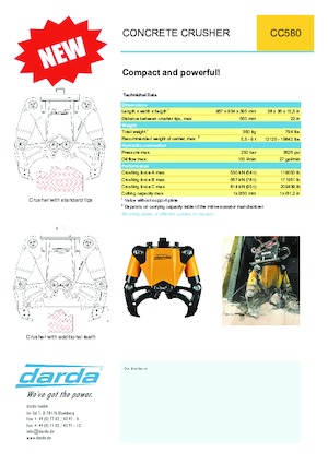 Betontörőgépek Darda CC580