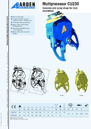 Betontörőgépek Arden CU 0230 CB