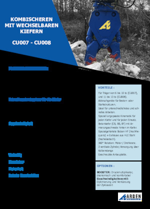 Betontörőgépek Arden CU007