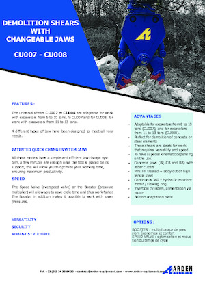 Betontörőgépek Arden CU007