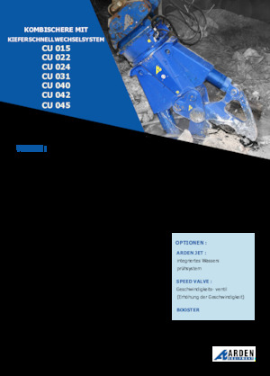 Betontörőgépek Arden CU015