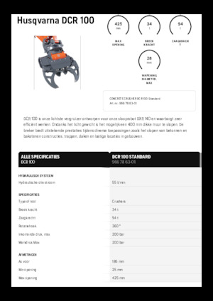 Betontörőgépek Husqvarna DCR 100