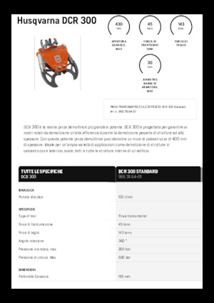 Betontörőgépek Husqvarna DCR 300