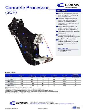 Betontörőgépek Genesis GCP 410