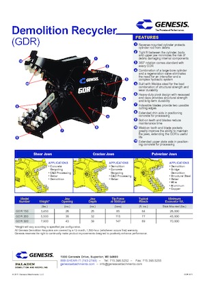 Betontörőgépek Genesis GDR 300