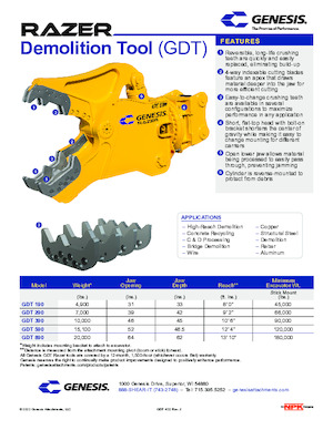 Betontörőgépek Genesis GDT 890