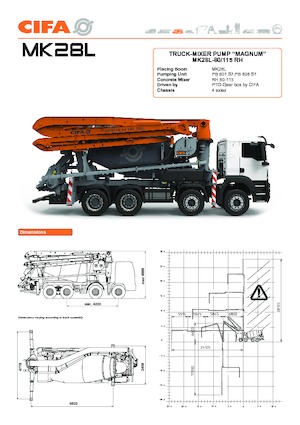 Pumix teherautók CIFA MK28L