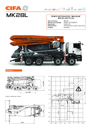 Pumix teherautók CIFA MK28L