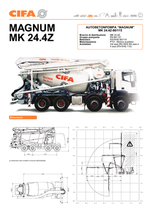 Pumix teherautók CIFA Magnum Metro 115/28 RH