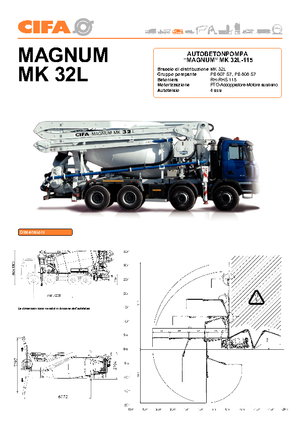 Pumix teherautók CIFA Magnum MK 115/32 L
