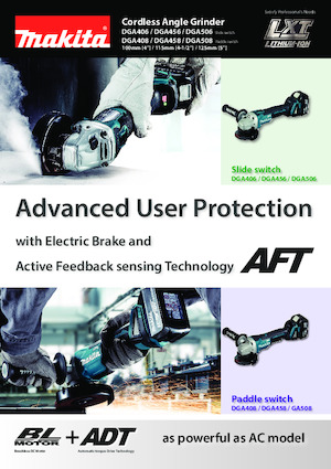 Vezetéknélküli sarokcsiszolók Makita DGA508 