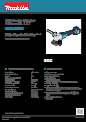 Vezetéknélküli sarokcsiszolók Makita DGA467Z 