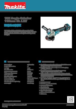 Vezetéknélküli sarokcsiszolók Makita DGA469Z 