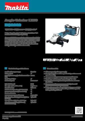 Vezetéknélküli sarokcsiszolók Makita DGA900