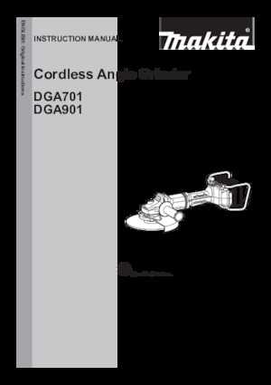 Vezetéknélküli sarokcsiszolók Makita DGA901ZKU1