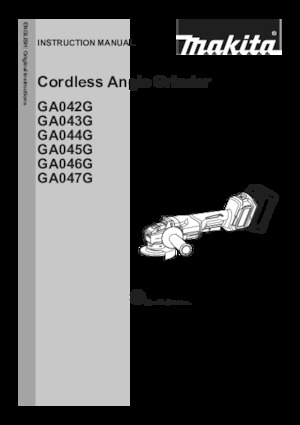 Vezetéknélküli sarokcsiszolók Makita GA047GZ02