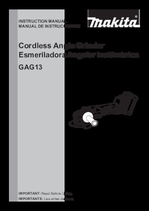 Vezetéknélküli sarokcsiszolók Makita GAG13M1