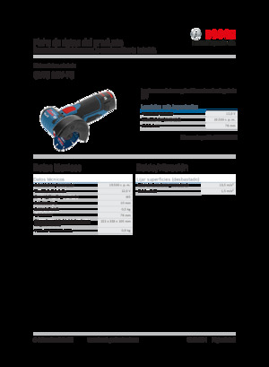 Vezetéknélküli sarokcsiszolók Bosch GWS 12V-76