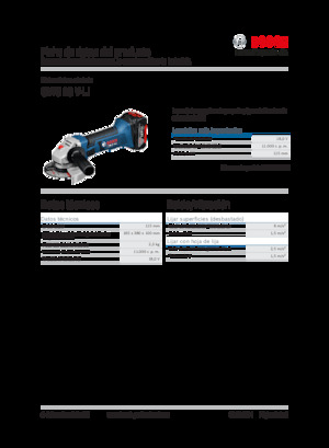 Vezetéknélküli sarokcsiszolók Bosch GWS 18 V-LI