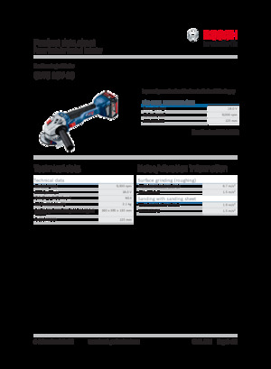 Vezetéknélküli sarokcsiszolók Bosch GWS 18V-10