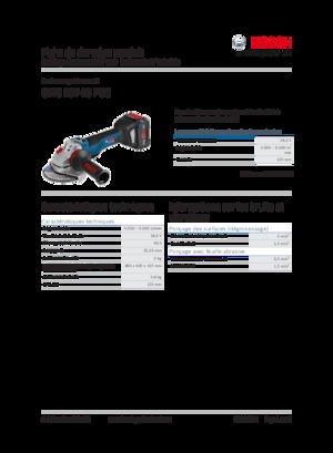 Vezetéknélküli sarokcsiszolók Bosch GWS 18V-10 PSC