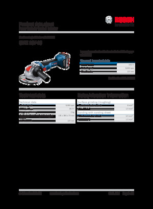 Vezetéknélküli sarokcsiszolók Bosch GWX 18V-10