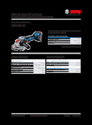 Vezetéknélküli sarokcsiszolók Bosch GWX 18V-10