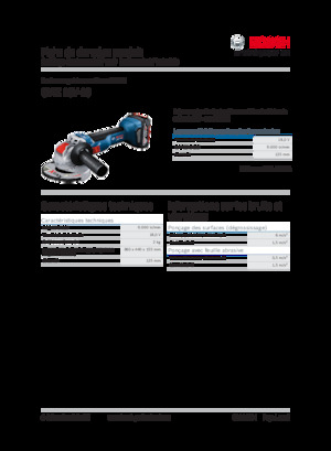 Vezetéknélküli sarokcsiszolók Bosch GWX 18V-10