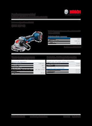 Vezetéknélküli sarokcsiszolók Bosch GWX 18V-10