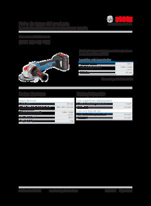 Vezetéknélküli sarokcsiszolók Bosch GWX 18V-10 PSC