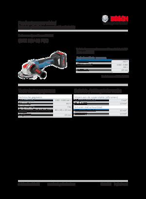 Vezetéknélküli sarokcsiszolók Bosch GWX 18V-10 PSC