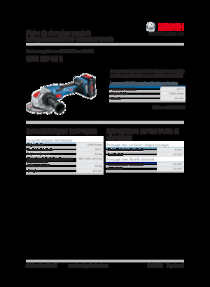 Vezetéknélküli sarokcsiszolók Bosch GWX 18V-15 C