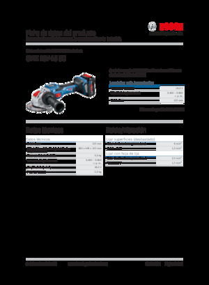 Vezetéknélküli sarokcsiszolók Bosch GWX 18V-15 SC