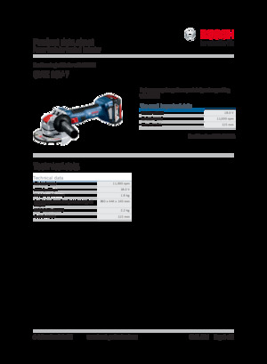 Vezetéknélküli sarokcsiszolók Bosch GWX 18V-7