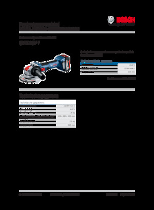 Vezetéknélküli sarokcsiszolók Bosch GWX 18V-7