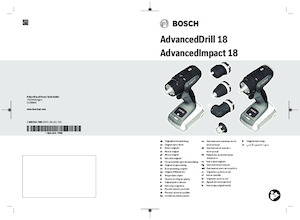 Vezetéknélküli fúrók és csavarbehajtók Bosch AdvancedImpact 18