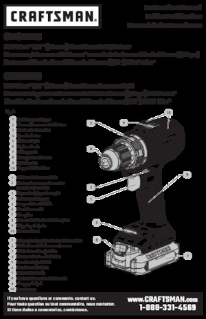 Vezetéknélküli fúrók és csavarbehajtók Craftsman CMCD726B