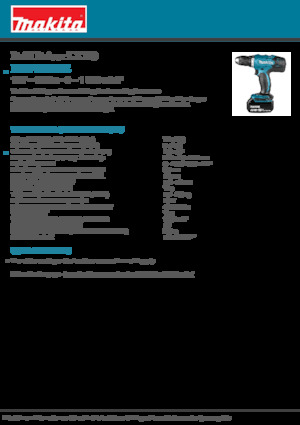 Vezetéknélküli fúrók és csavarbehajtók Makita DDF453RFE